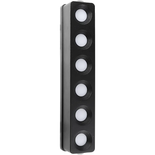 جداري بوابة مستطيل سداسي همر اسود لون الانارة اصفر 12 واط