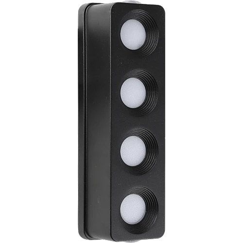 جداري بوابة مستطيل رباعي همر اسود لون الانارة اصفر 7 واط