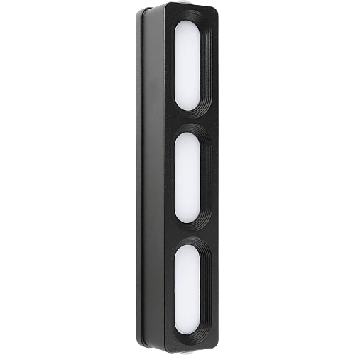 جداري بوابة مستطيل ثلاثي همر اسود لون الانارة اصفر 12 واط