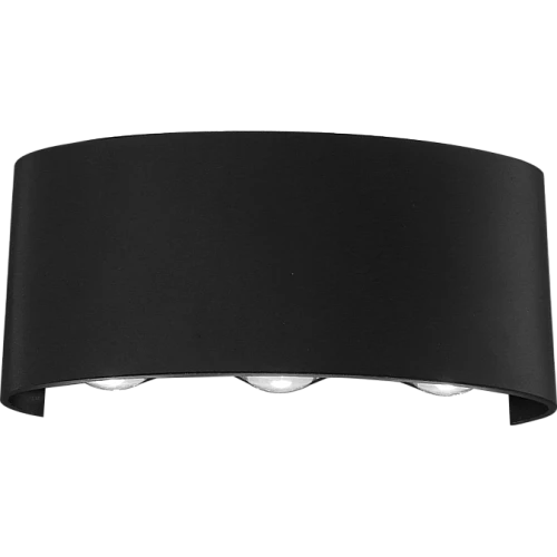 جداري بوابة خارجي اسود لون الانارة اصفر ثلاثي 6 عين LED