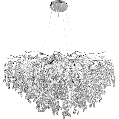 نجف مودرن فضي + شفاف E14*15