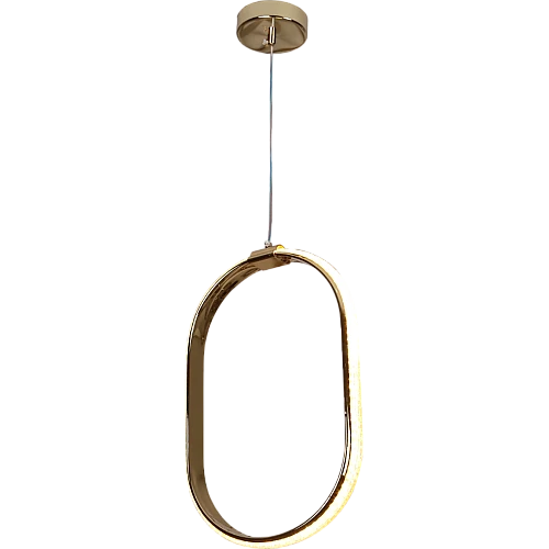 علاقي مودرن بيضاوي ذهبي لون الانارة 3 اضاءات 30 سم 30 واط