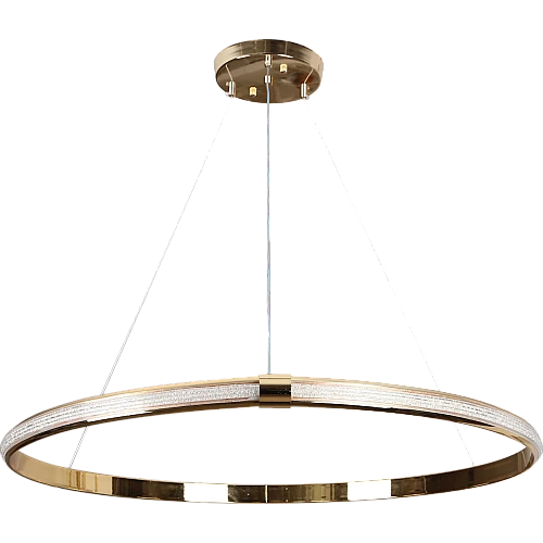 علاقي مودرن مدور ذهبي لون الانارة 3 اضاءات 80 سم 60 واط