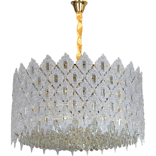 نجف مودرن كريستال E14*19 ذهبي 80 سم