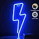  صورة منتج مصباح اضاءة ليد نيون على شكل صاعقة مضيئة للديكور، ازرق تعمل بالبطارية و USB موديل HU2442/USB+BA/BL