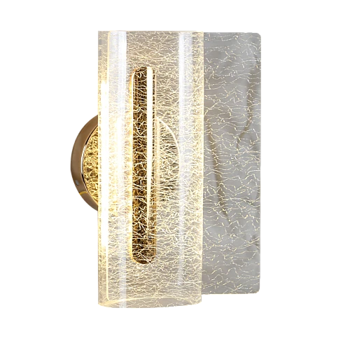 إضاءة جدارية اكريليك مودرن ذهبي لون الانارة 3 اضاءات 5 واط