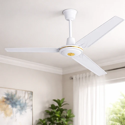 مروحة سقف حديد 3 ريش أبيض 75 واط