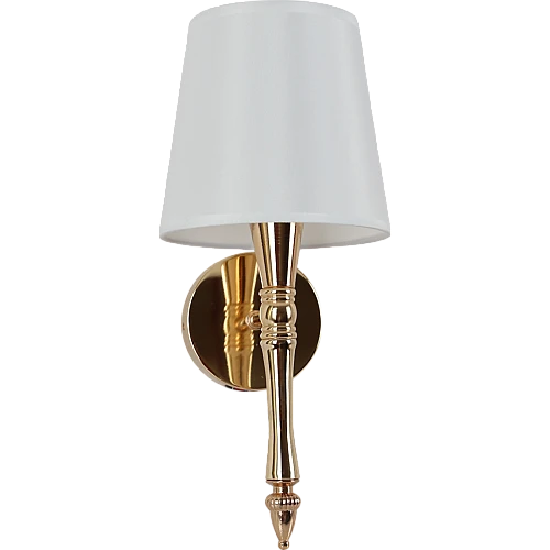 إضاءة جدارية مفرد ذهبي + طربوش ابيض E14*1