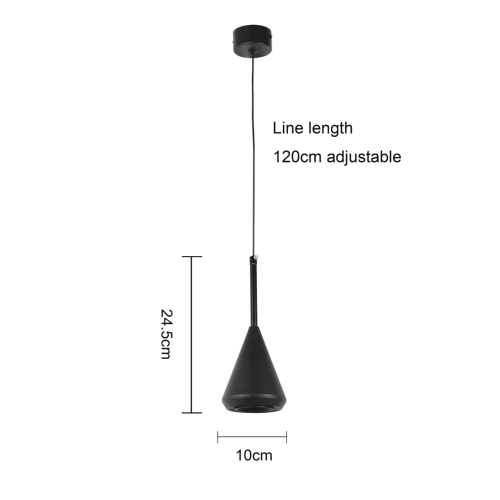  صورة منتج سلندر علاقي بشكل اسطواني قاعدة GU10 سلك طول 2 متر موديل HU2514/1BK
