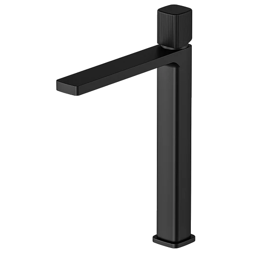 خلاط مغسلة طويل نحاس + زنك مودرن اسود+اسود