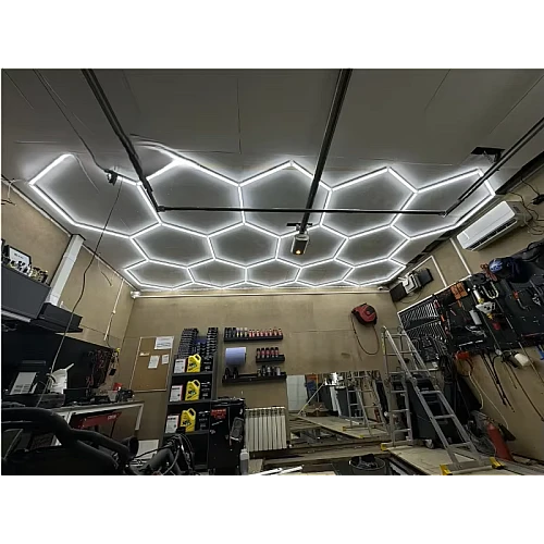إضاءة سقف سداسية LED خلية نحل للكراجات والمحلات