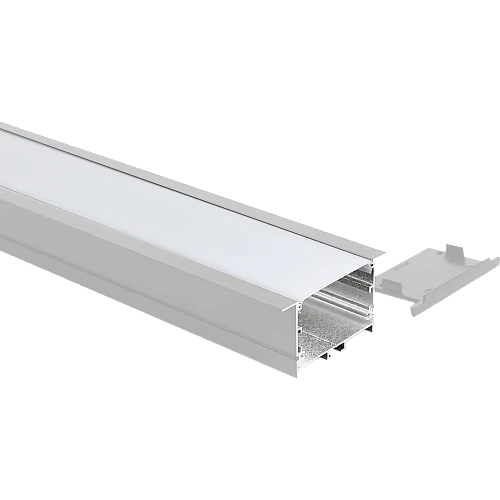 مجرى بروفايل المنيوم فضي دفن ( طول 3 متر - 5 سم عرض - ارتفاع 3.5 سم ) مع سده (هذا المنتج متاح في جدة و الرياض فقط)