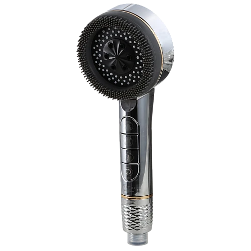 رأس دش مودرن فضي كروم بفلتر لتنقية المياه