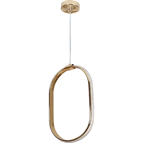 علاقي مودرن بيضاوي ذهبي لون الانارة 3 اضاءات 30 سم 30 واط