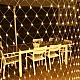 سلسلة إضاءة ستارة شبكية LED باللون الأصفر الدافئ لديكور الحفلات والمنزل