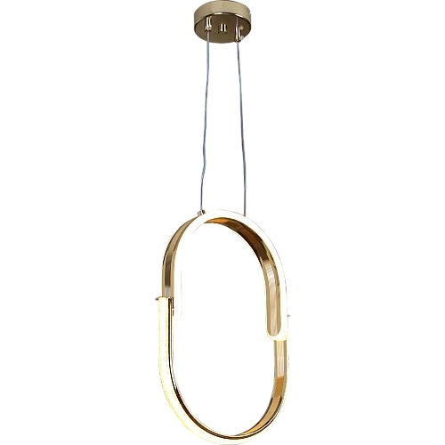 علاقي مودرن بيضاوي ذهبي لون الانارة 3 اضاءات 30 سم 36 واط