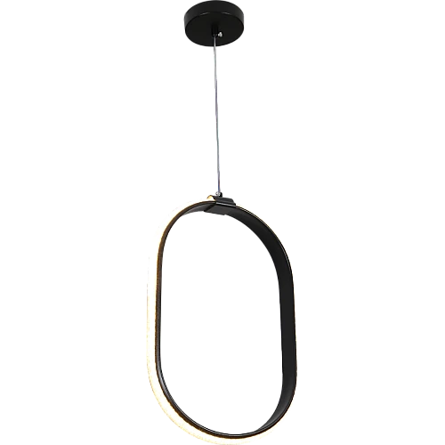 علاقي مودرن بيضاوي اسود لون الانارة 3 اضاءات 30 سم 30 واط