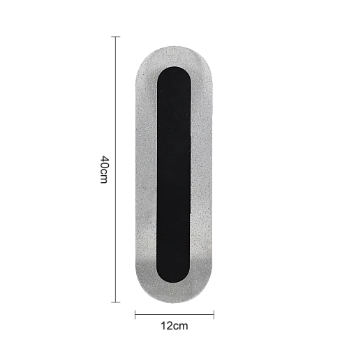 اضاءة جدارية بيضاوي اسود لون الانارة 3 اضاءات مقاس 40 سم 9 واط