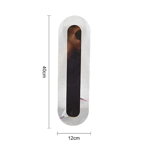 اضاءة جدارية بيضاوي ذهبي لون الانارة 3 اضاءات مقاس 40 سم 9 واط