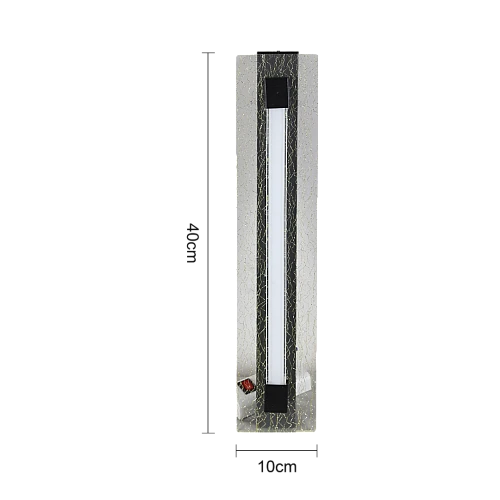 اضاءة جدارية مسطرة اسود لون الانارة 3 اضاءات مقاس 40 سم 5 واط