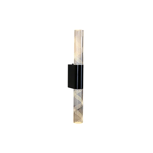 اضاءة جدارية اكريليك اسود لون الانارة 3 اضاءات مقاس 35 سم 5 واط