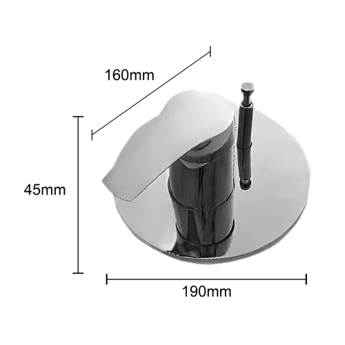  صورة منتج وجه مخفي دائري خطين كروم موديل TU/M3027R/2/CH