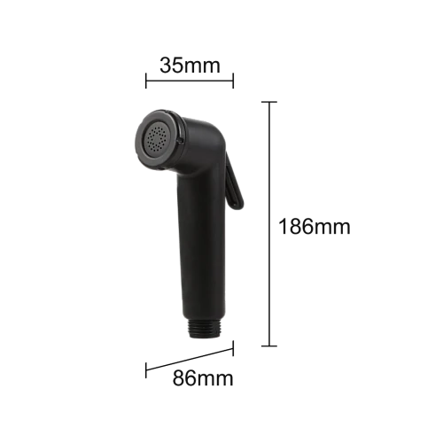 شطاف اسود مطفي موديل G دائري مع خرطوم ستيل