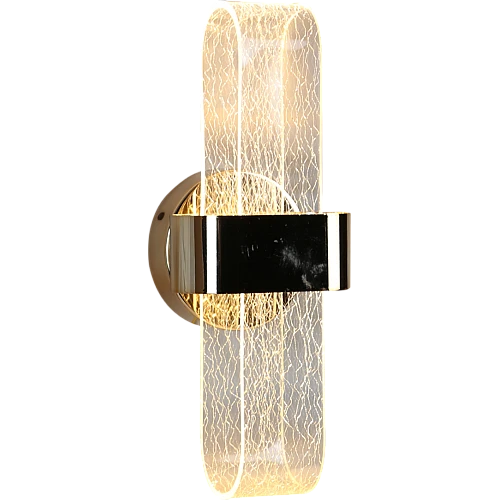 إضاءة جدارية اكريليك مودرن ذهبي لون الانارة 3 اضاءات 7 واط