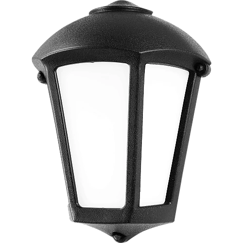 فانوس جداري/لطش مع قاعدة اسود E27 فايبر اسود مع ابيض خارجي توفل