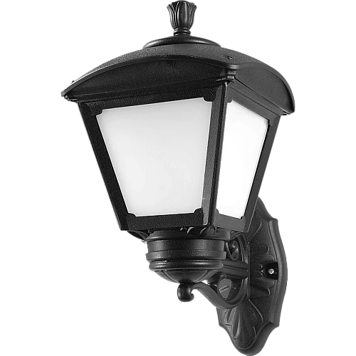 فانوس جداري مع قاعدة اسود E27 فايبر اسود مع ابيض خارجي توفل