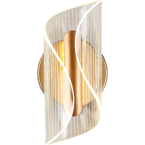 إضاءة جدارية اكريليك مفرد ذهبي لون الانارة 3 اضاءات 3 واط