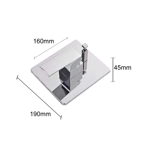  صورة منتج وجه مخفي مربع خطين كروم موديل TU/M3027Q/2/CH