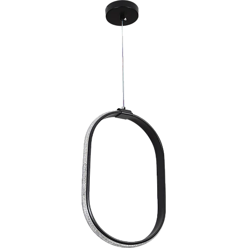 علاقي مودرن بيضاوي اسود لون الانارة 3 اضاءات 30 سم 30 واط