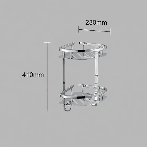 رف زاوية حمام دورين كروم ستانلس 304 مقاوم للصدأ