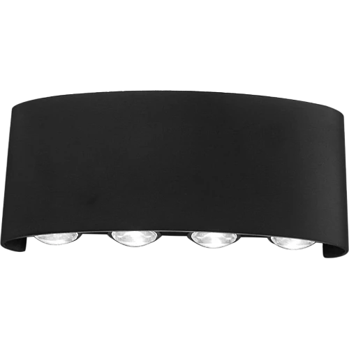 جداري بوابة خارجي اسود لون الانارة اصفر رباعي 8 عين LED