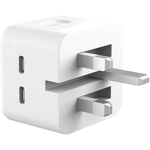 راس فيش 13امبير + 2 منفذ TYPE-C توفل ابيض