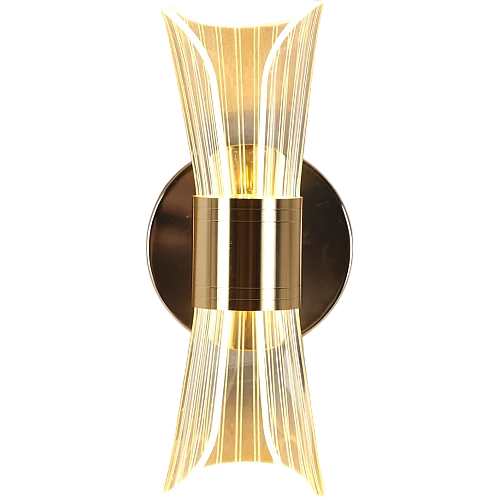 إضاءة جدارية اكريليك مفرد ذهبي لون الانارة 3 اضاءات 9 واط