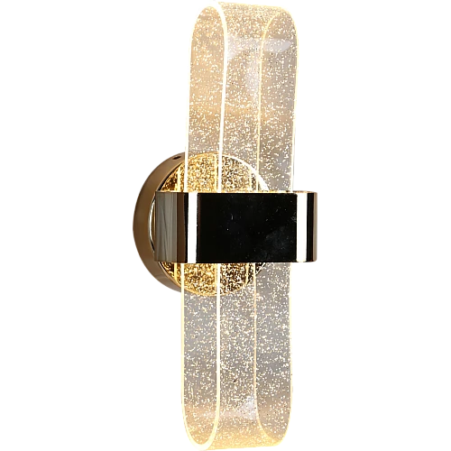 إضاءة جدارية اكريليك مودرن ذهبي لون الانارة 3 اضاءات 7 واط