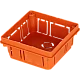 علبة قسام بلاستيك برتقالي مربع 10*10 سم للتركيب الدفن