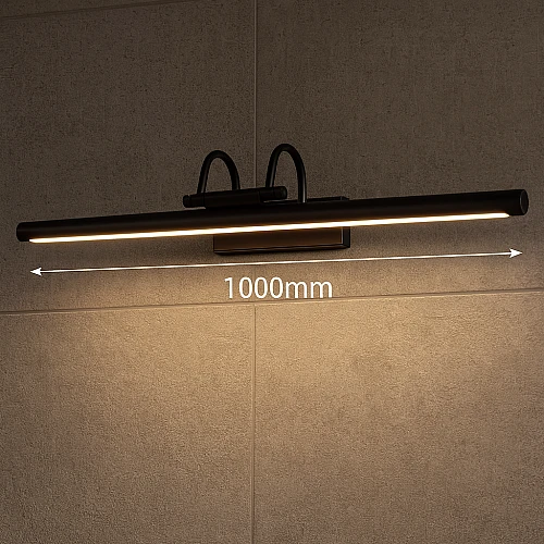 إضاءة أبليك حائط مودرن اسود لون الانارة 3 اضاءات واط 25 مقاس 1000 ملم