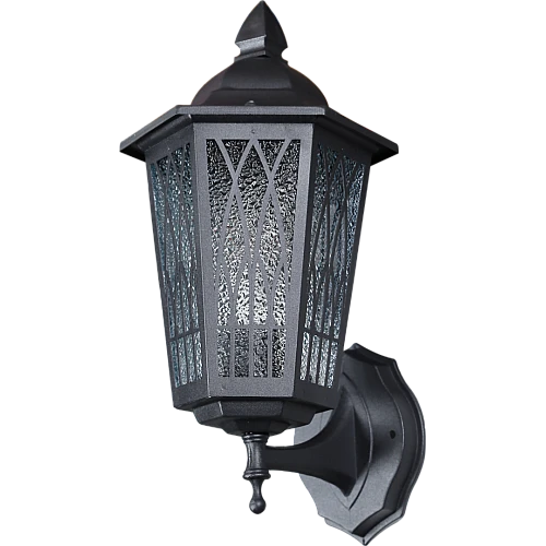 فانوس جداري قزاز مثلج E27 اسود خارجي