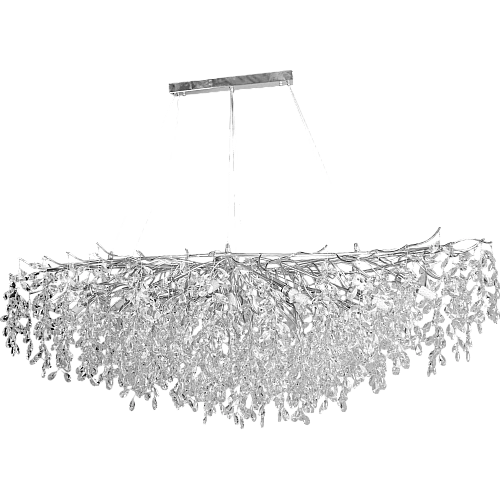 نجف مودرن فضي + شفاف E14*16