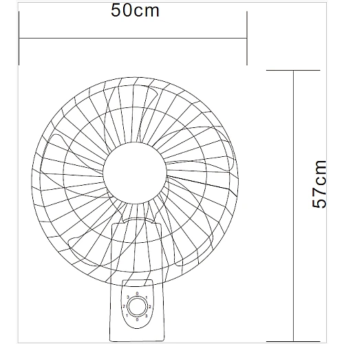 مروحة حائط غطاء ابيض مقاس 18