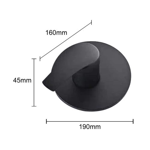 وجه مسكة خلاط دش مخفي دائري اسود مطفي فخم