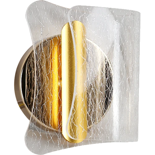 إضاءة جدارية اكريليك مودرن ذهبي لون الانارة 3 اضاءات 3 واط