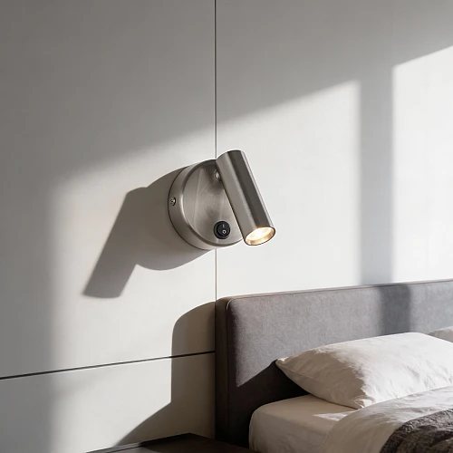 إضاءة أبليك حائط مودرن فضي لون الانارة اصفر واط 3