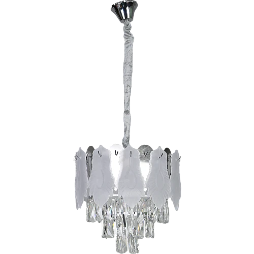 نجف مودرن فضي E14*5L قطر 40 سم