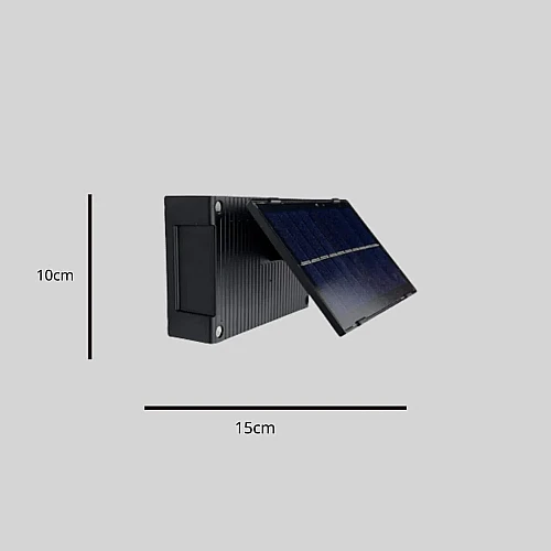 كشاف بوابة خارجي يعمل بالطاقة الشمسية لون اصفر 6 واط مقاوم للماء