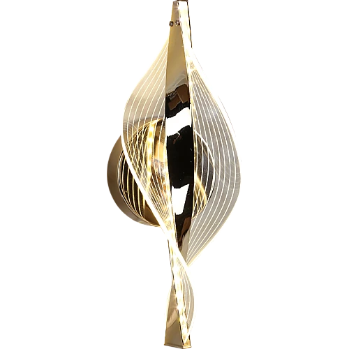 إضاءة جدارية اكريليك مودرن ذهبي لون الانارة 3 اضاءات 7 واط