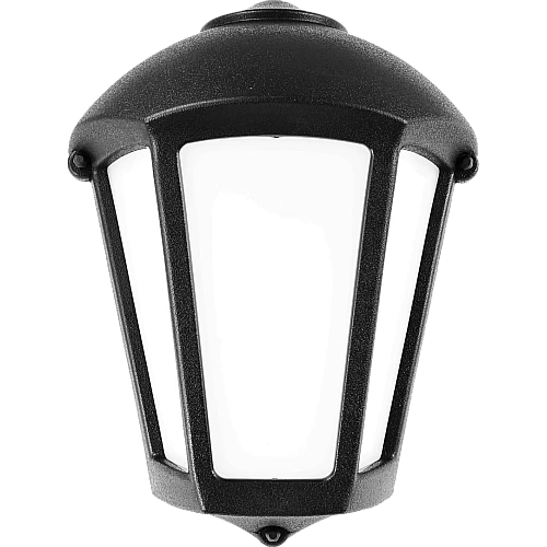 فانوس جداري/لطش مع قاعدة اسود E27 فايبر اسود مع ابيض خارجي توفل